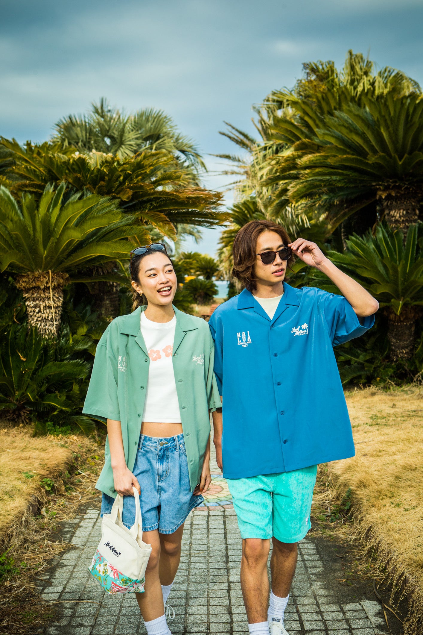 アロハプリントトート