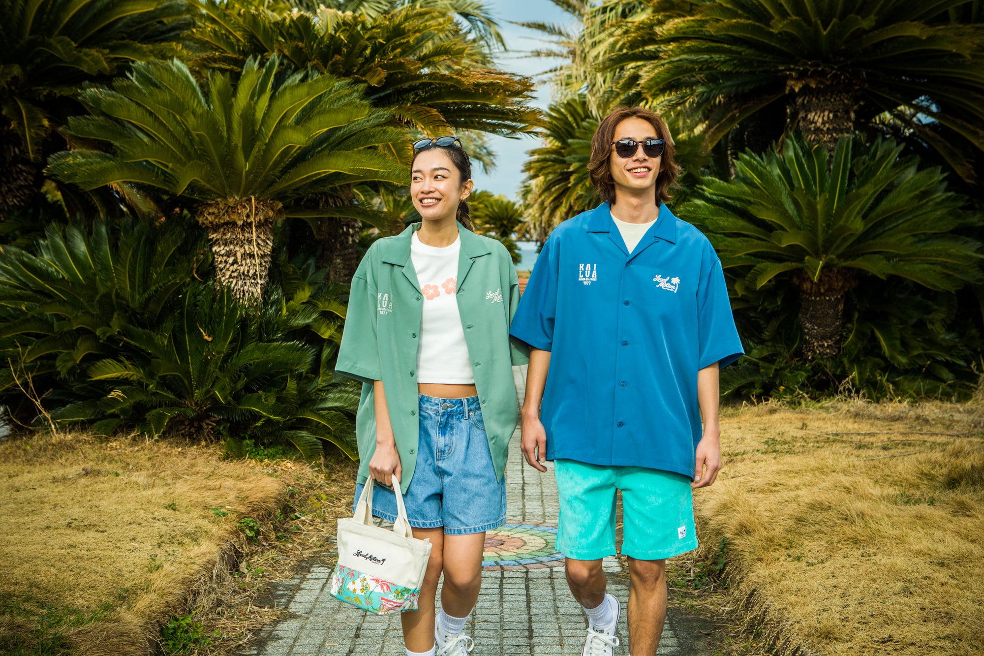 アロハプリントトート