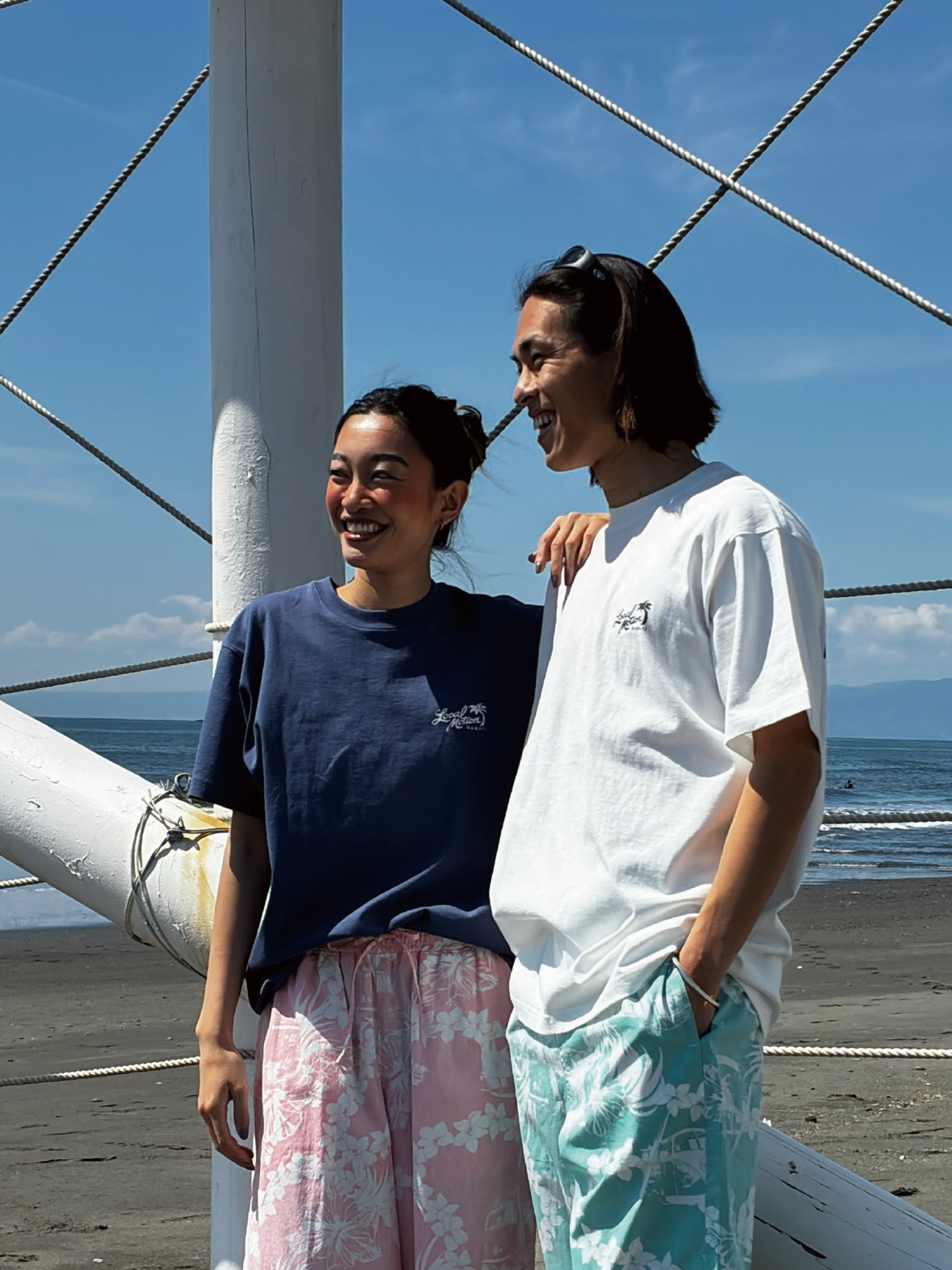 スティッチアーチプリントTシャツ - WHT