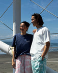 スティッチアーチプリントTシャツ - WHT