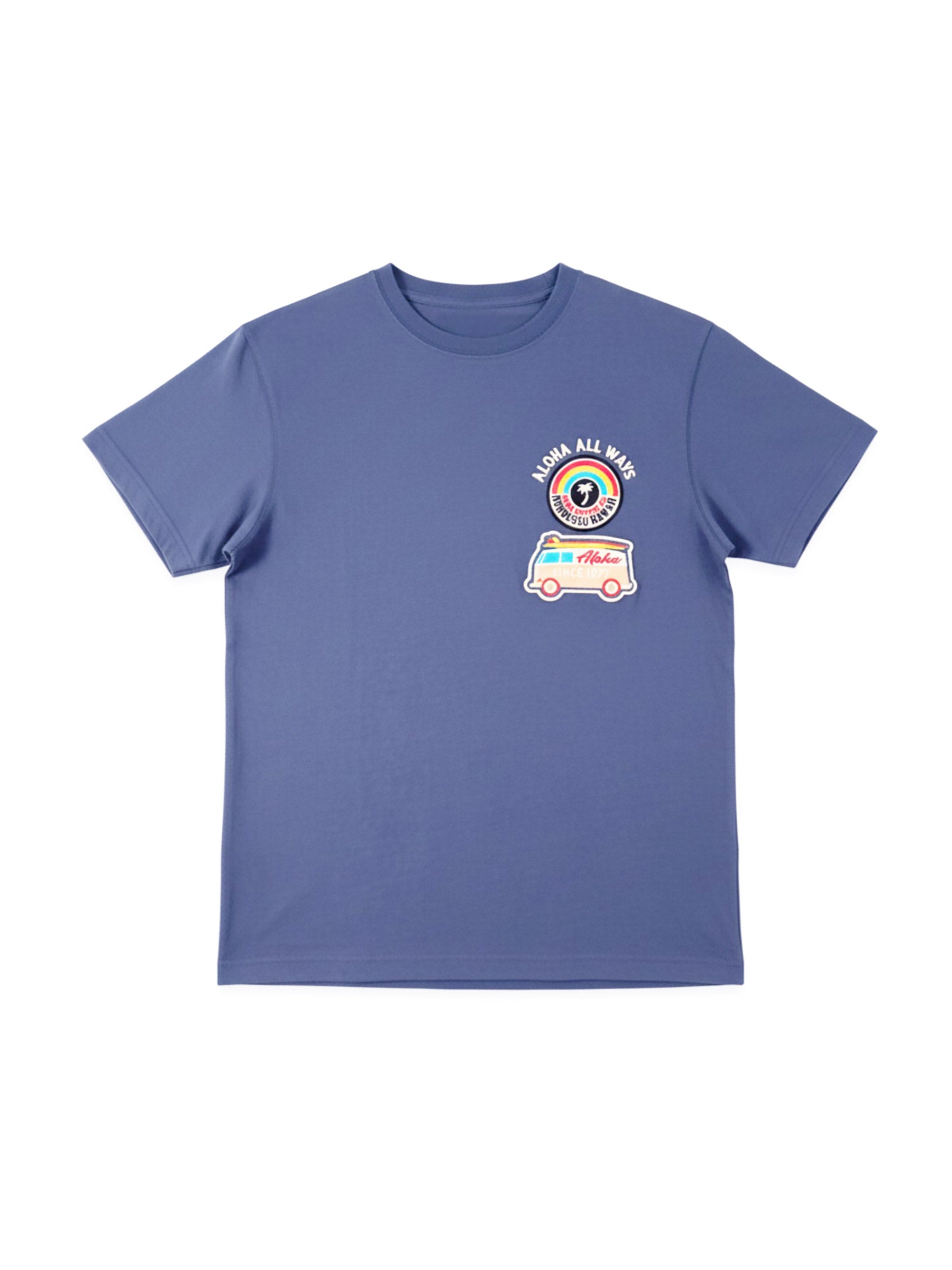 バス柄切リ貼リワッペンTシャツ