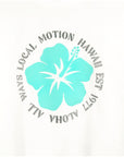 ハイビスカスサークルステッチTシャツ - WHT