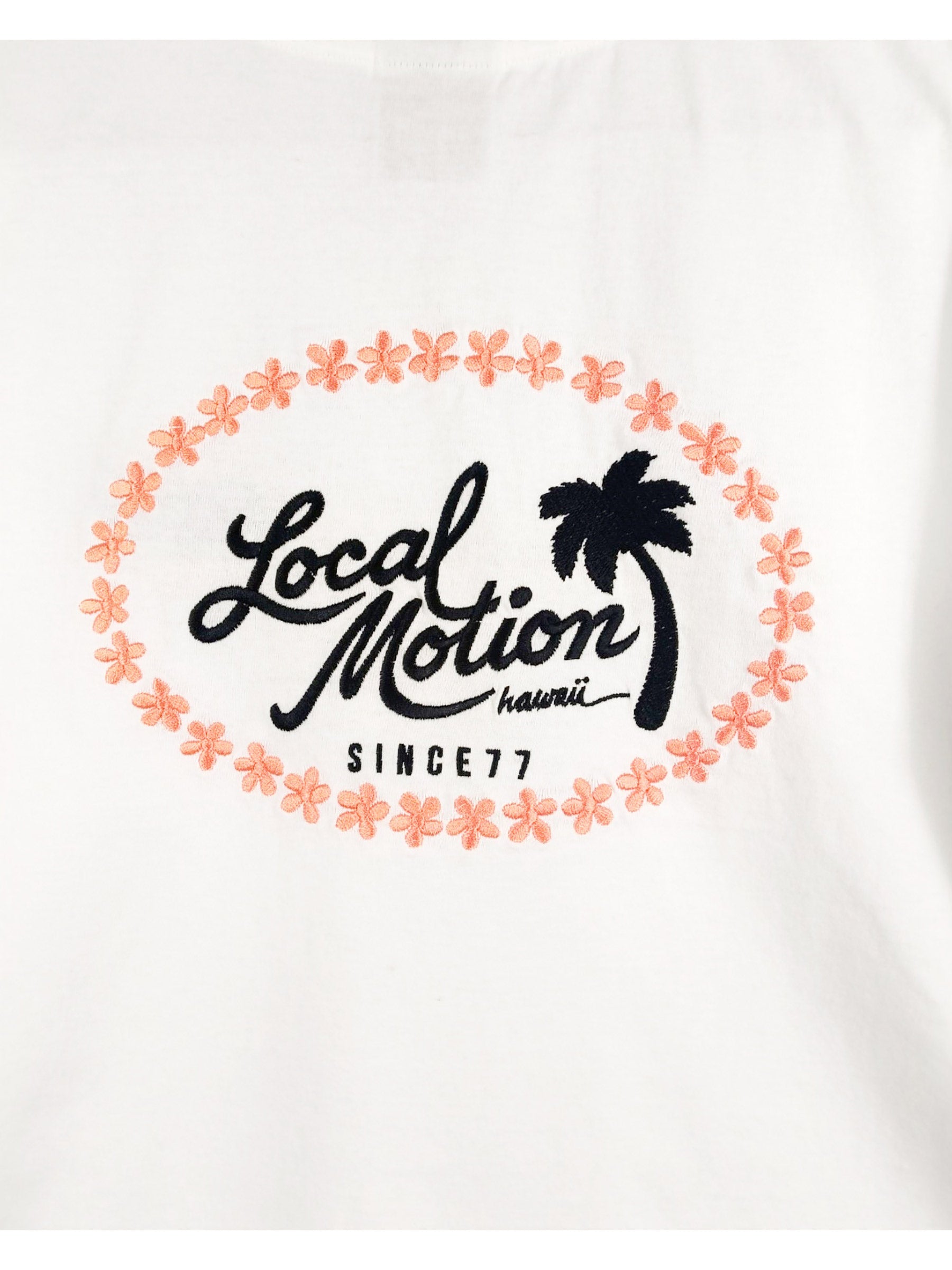 オーバルオリジナルロゴステッチTシャツ - WHT