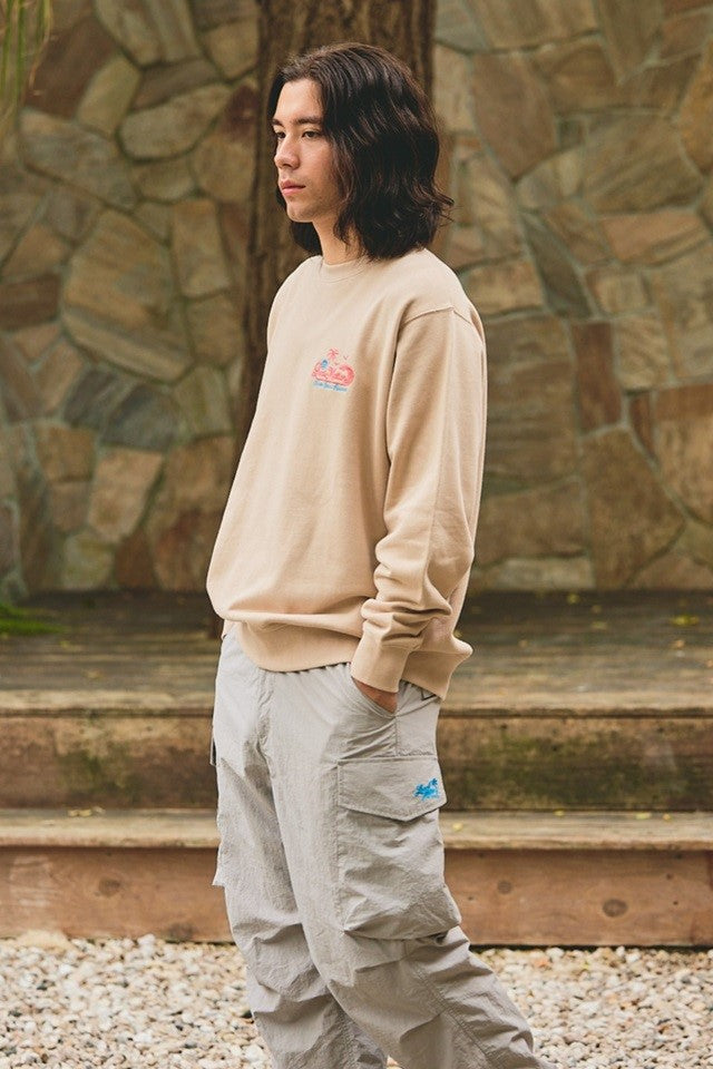 OVAL CHAIN STITCH×PRINT SWEAT