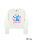 スティッチハイビスカスミニ長袖Tシャツ - WHT
