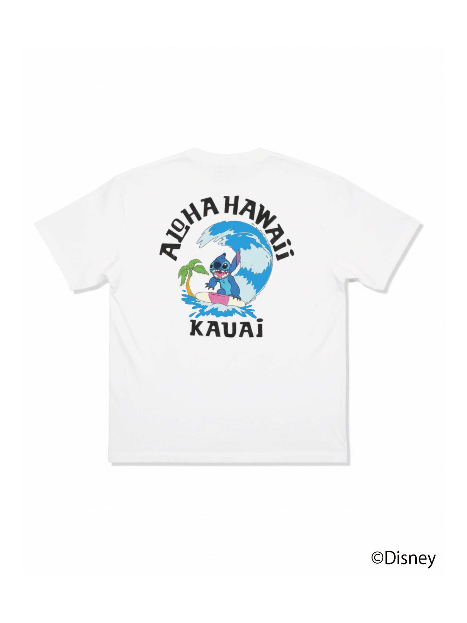 スティッチアーチプリントTシャツ - WHT