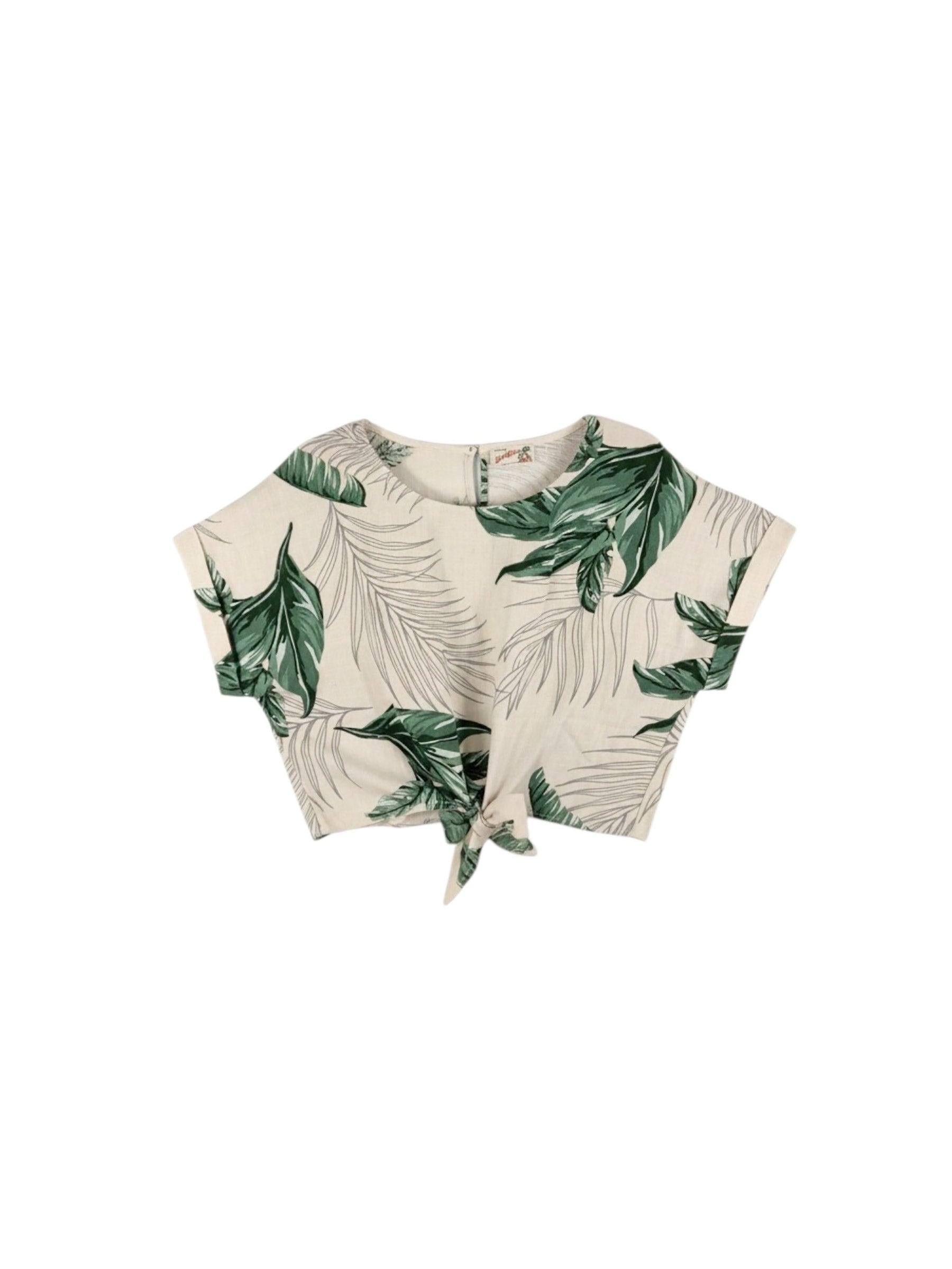 ヘンプレーヨンリボンTシャツ - GRN