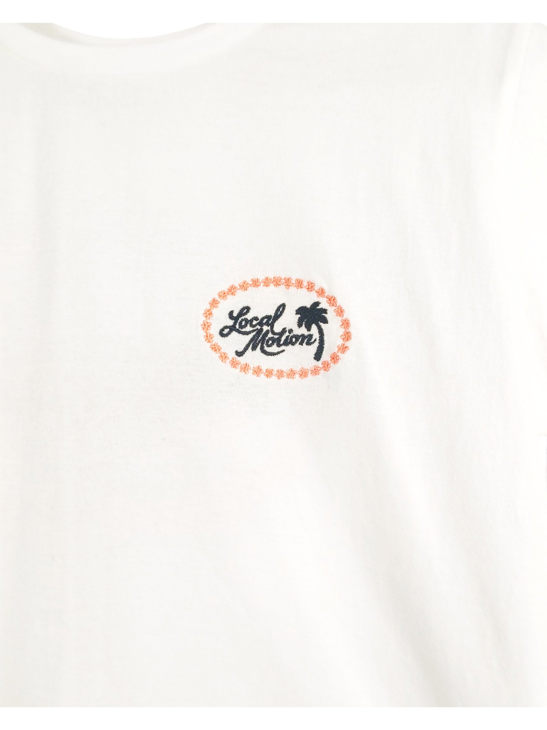 オーバルオリジナルロゴステッチTシャツ - WHT