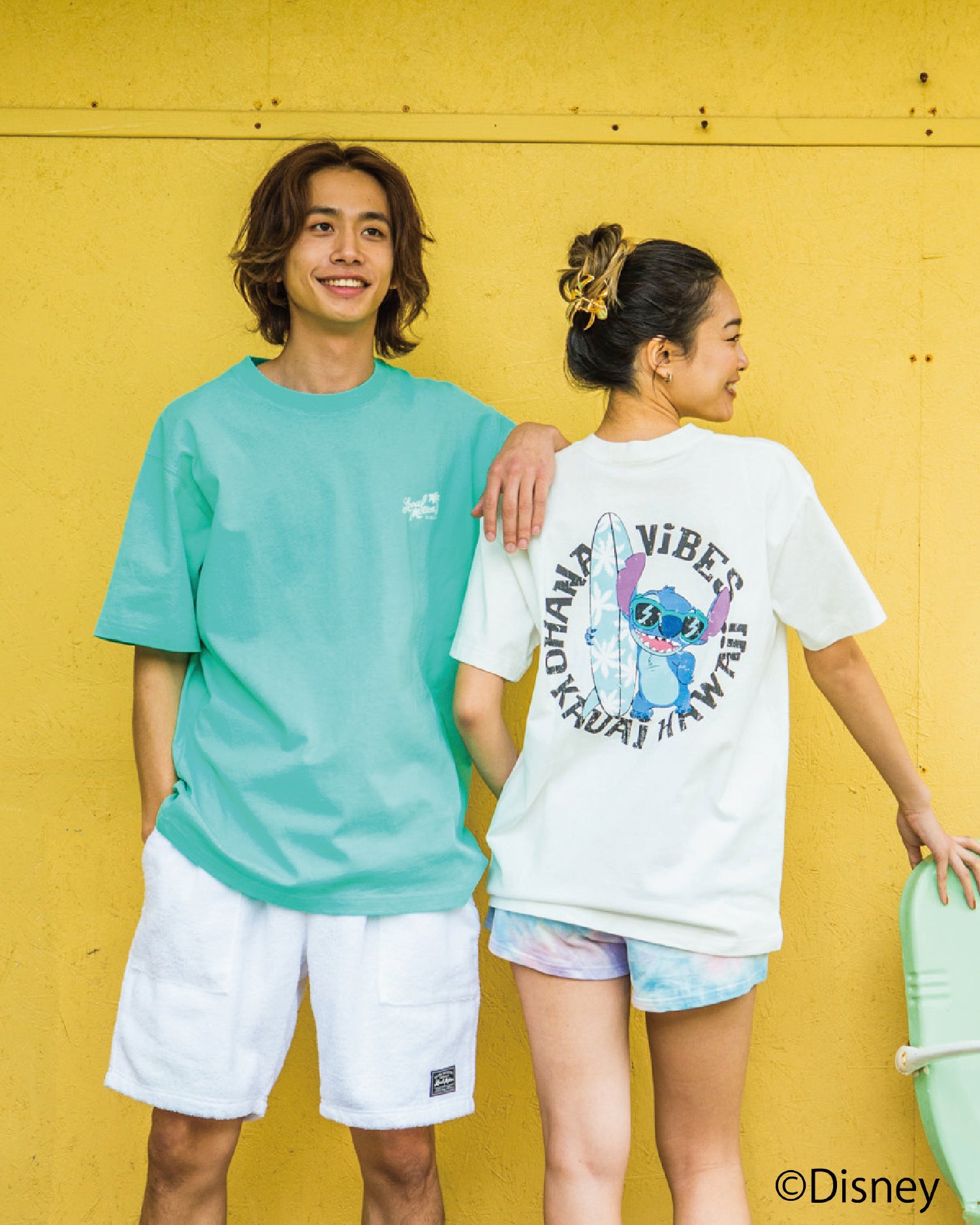 スティッチサークルプリントTシャツ