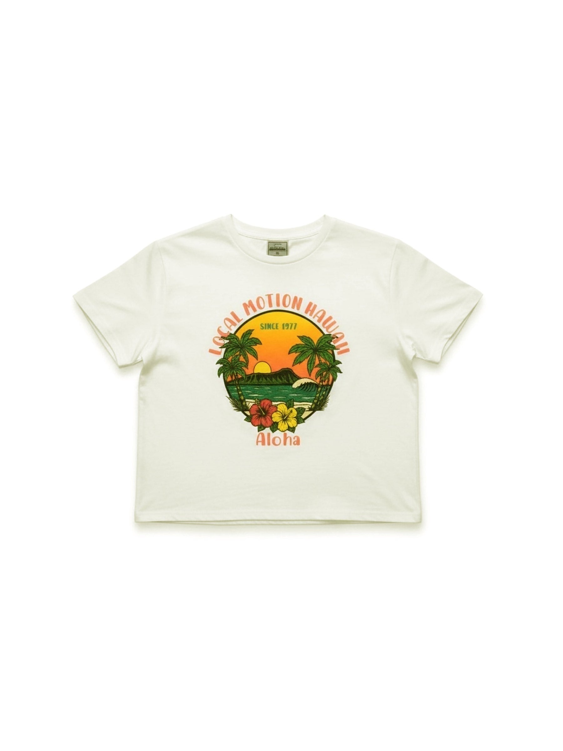 ダイアモンドヘッドプリントTシャツ - WHT