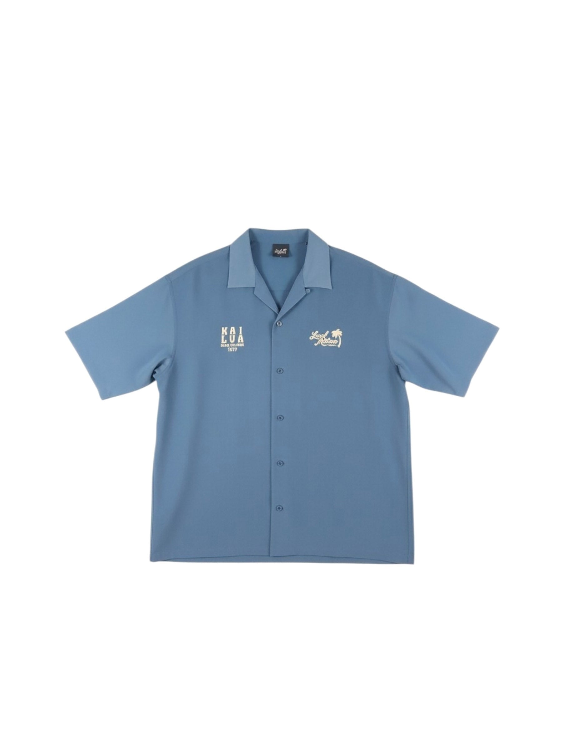 シルキータッチ刺繍シャツ - NVY