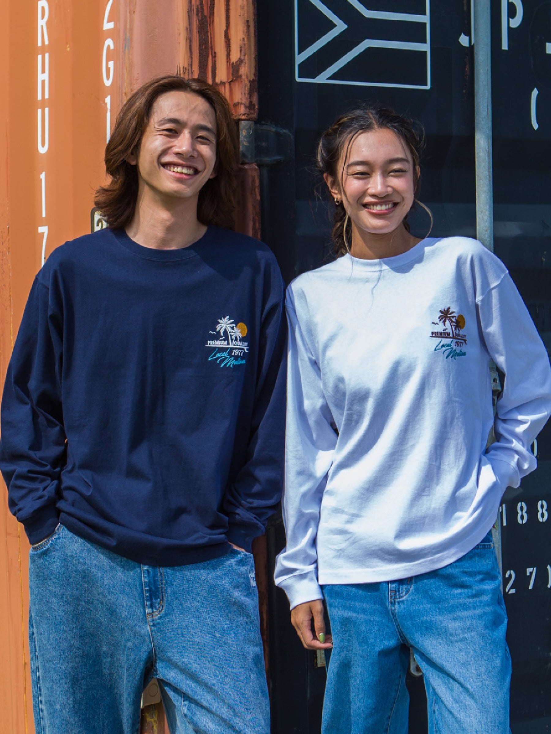 アロハハワイサークル刺繍ロングTシャツ - KNVY