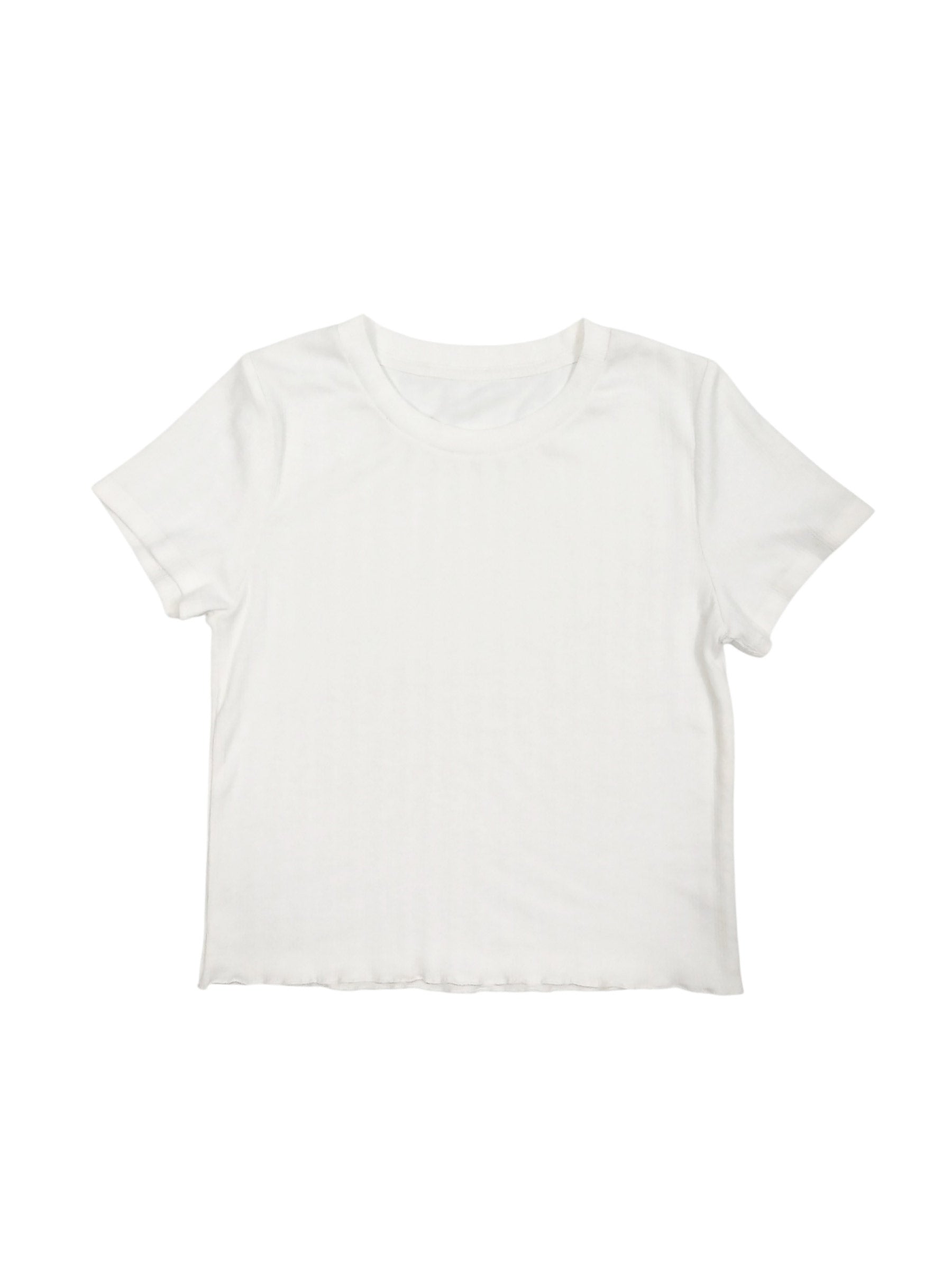 ランダムリブフィットTシャツ - WHT