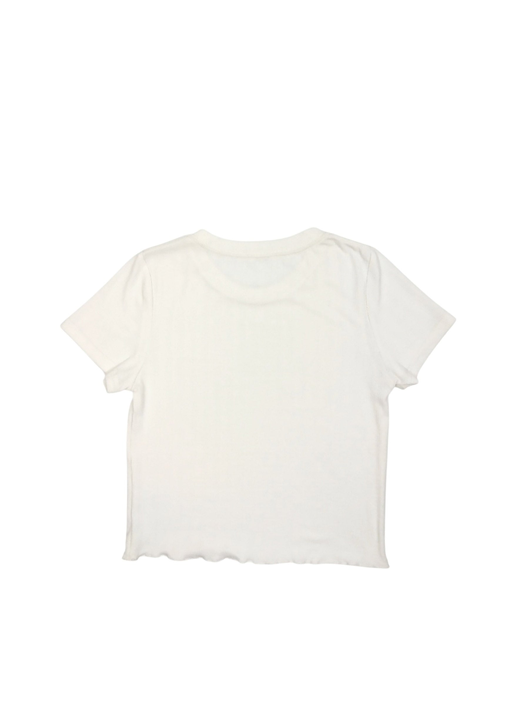 ランダムリブフィットTシャツ - WHT