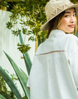 ハシゴレースシャツ - WHT