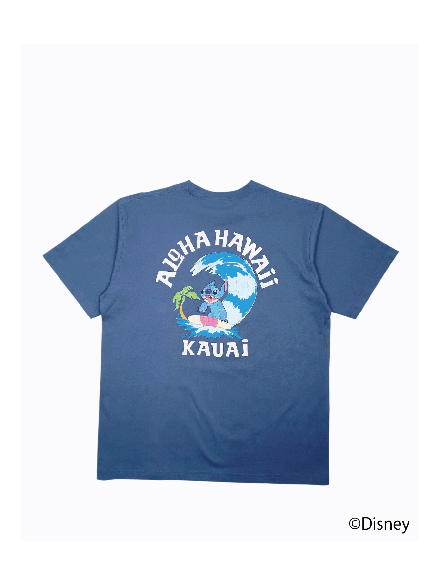 スティッチアーチプリントTシャツ - NVY