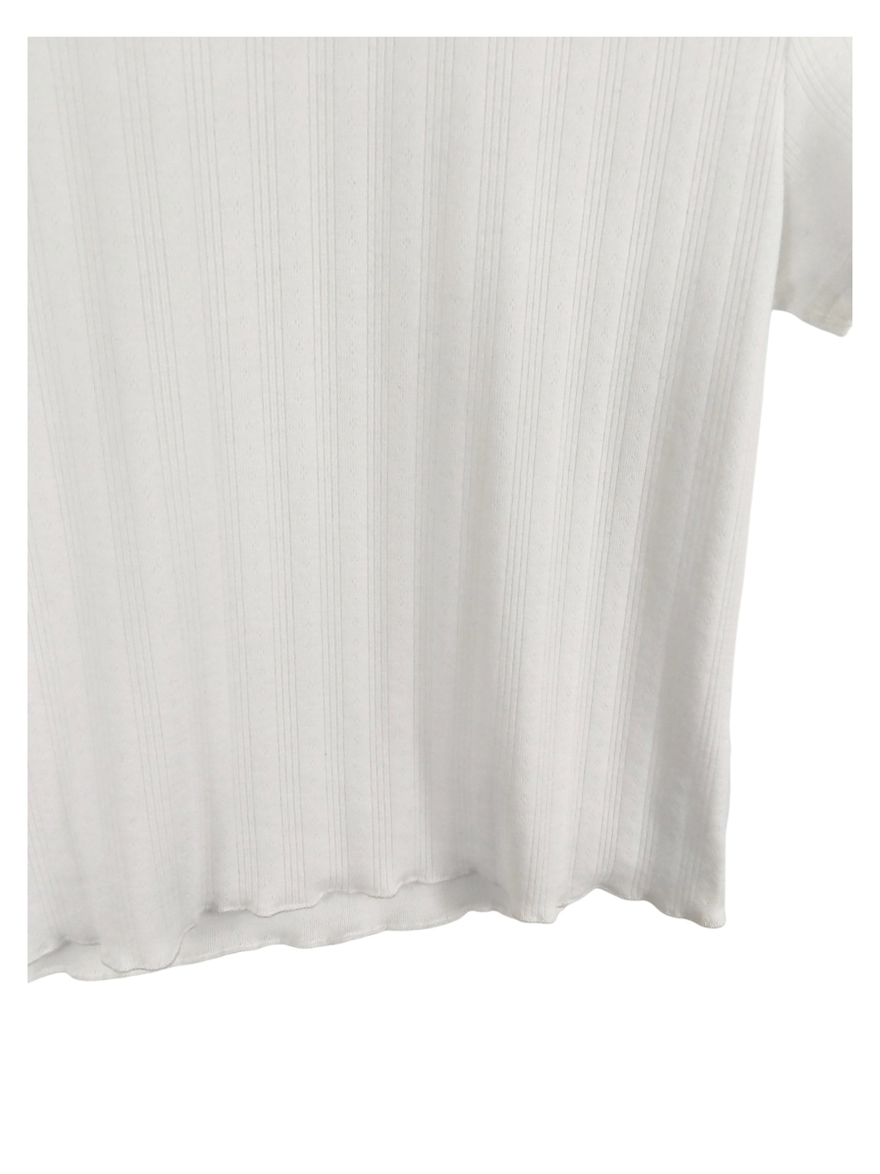ランダムリブフィットTシャツ - WHT