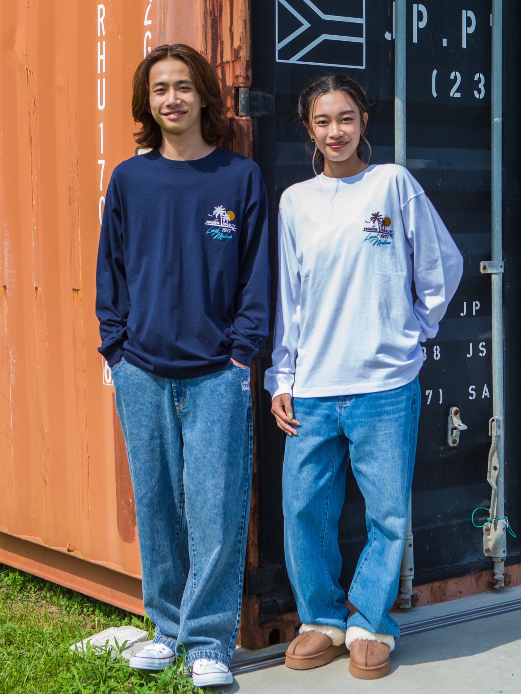 アロハハワイサークル刺繍ロングTシャツ - KNVY