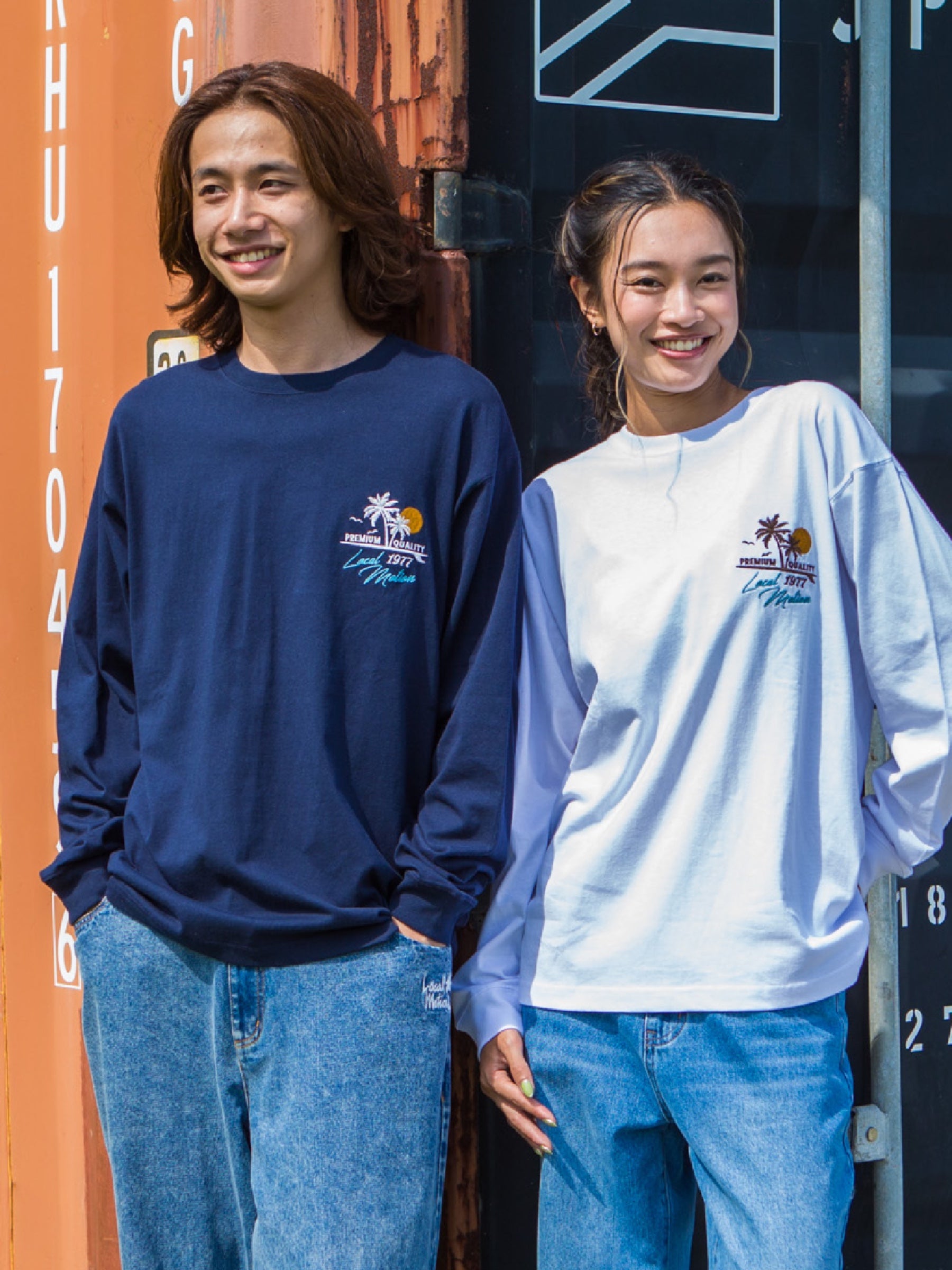 アロハハワイサークル刺繍ロングTシャツ - KNVY