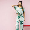ヘンプレーヨンリボンTシャツ - GRN