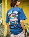 バス柄切リ貼リワッペンTシャツ