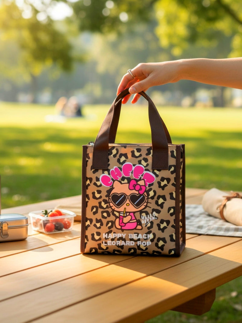 KITTY 三角保冷バッグ 日焼けLEOPARD - BR