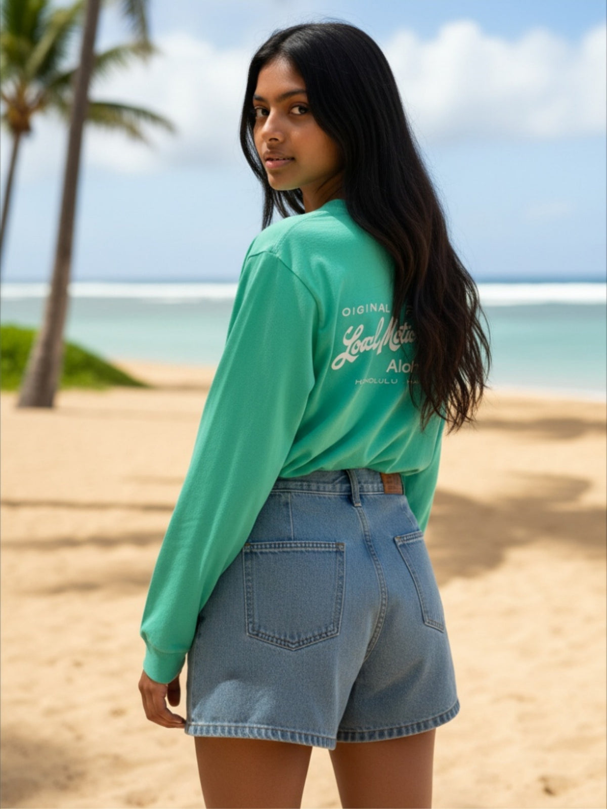 アロハタグ 長袖Tシャツ -  MNT