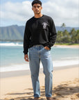 サーフドッグアーチ長袖Tシャツ -  BLK