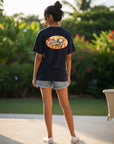 オーバルパームプリントTシャツ - NVY
