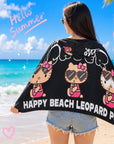 KITTY 冷間タオルポンチョ 日焼けLEOPARD - BK
