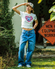 スティッチハートプリントミニTシャツ