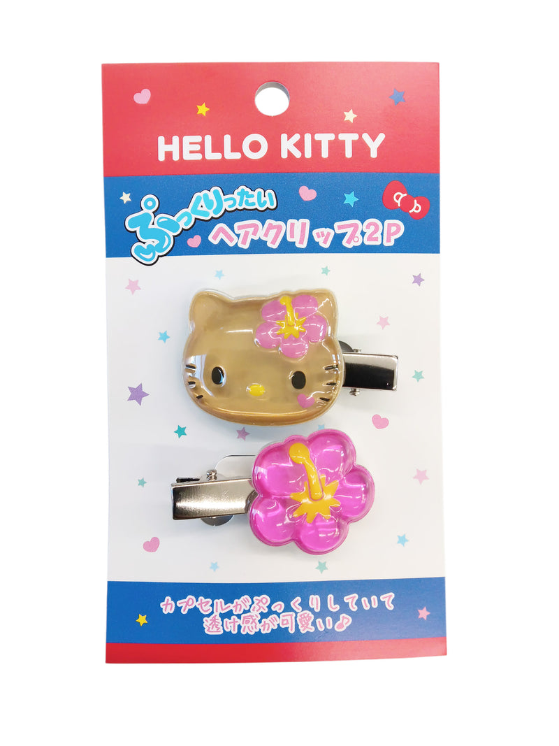 キティぷっくりヘアクリップ2P