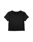 ランダムリブフィットTシャツ - BLK