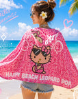 KITTY 冷間タオルポンチョ 日焼けLEOPARD - PK