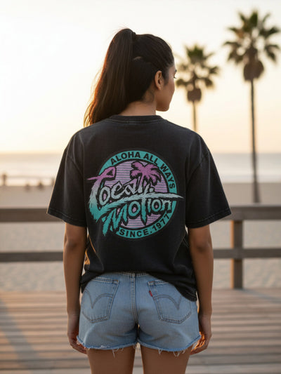 パウダーブリーチTシャツ - BLK