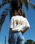 オーバルパームプリントTシャツ - WHT