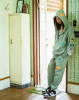 EMBLEM PATCH ZIP HOODIE