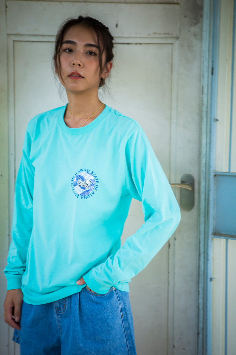 サークルプリント長袖Tシャツ
