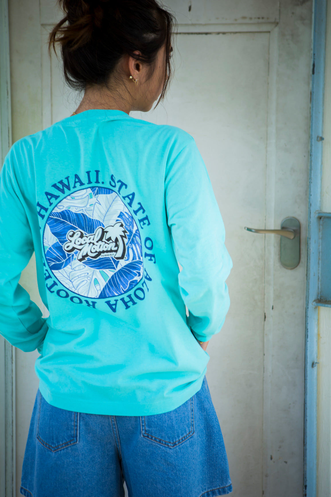 サークルプリント長袖Tシャツ