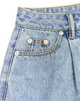 FLARE DENIM SHORTS