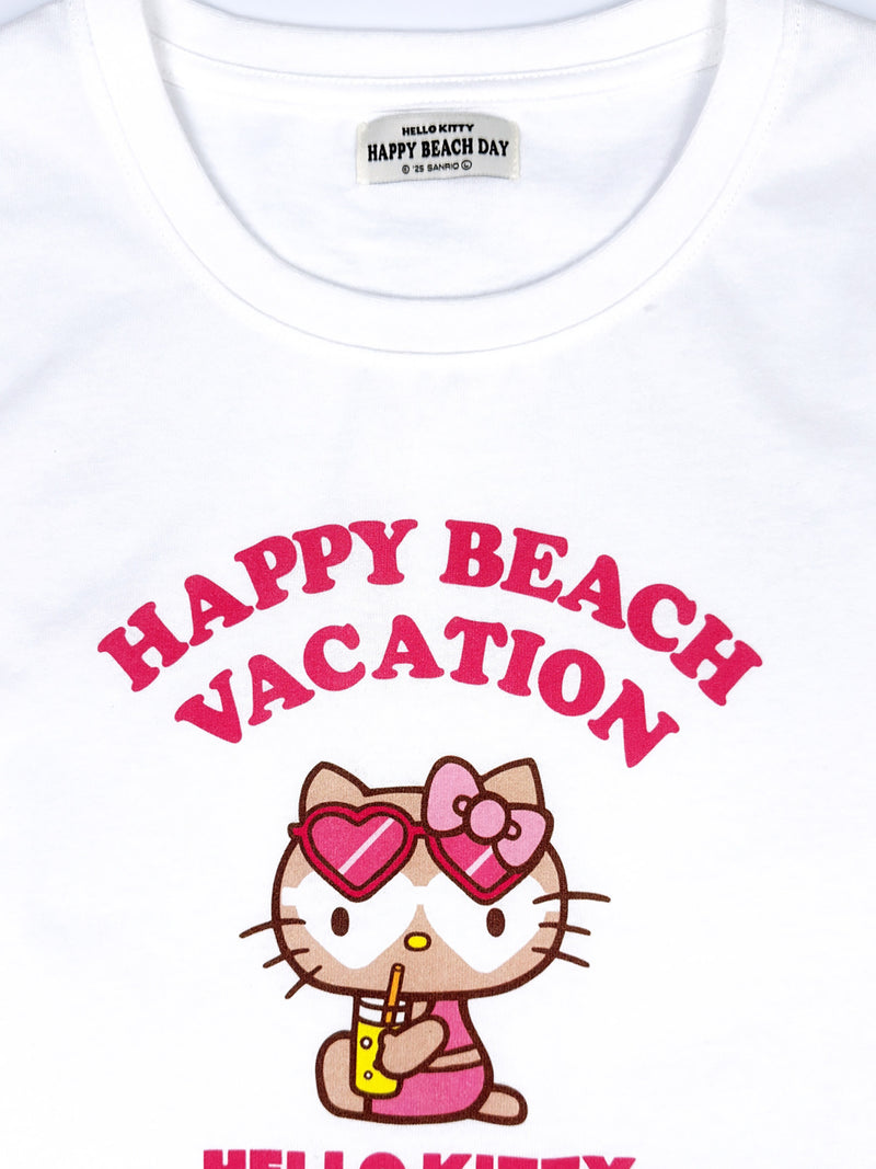 クロップドTシャツ KITTY WHT