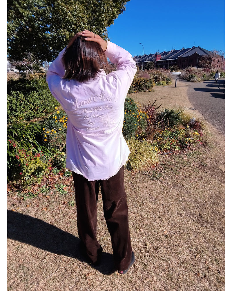 オックスフォード刺繍 長袖シャツ