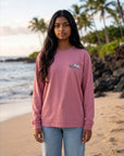 オーバルパームツリー長袖Tシャツ -  PNK