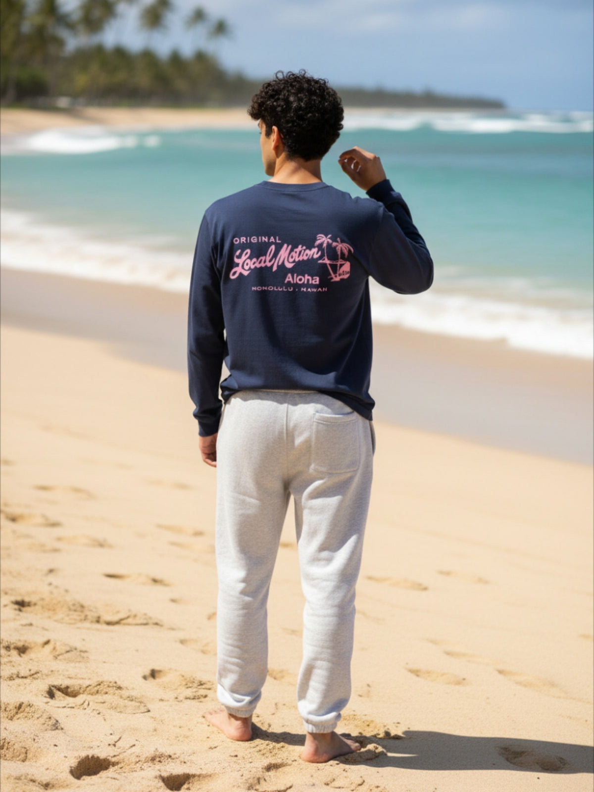 アロハタグ 長袖Tシャツ -  NVY