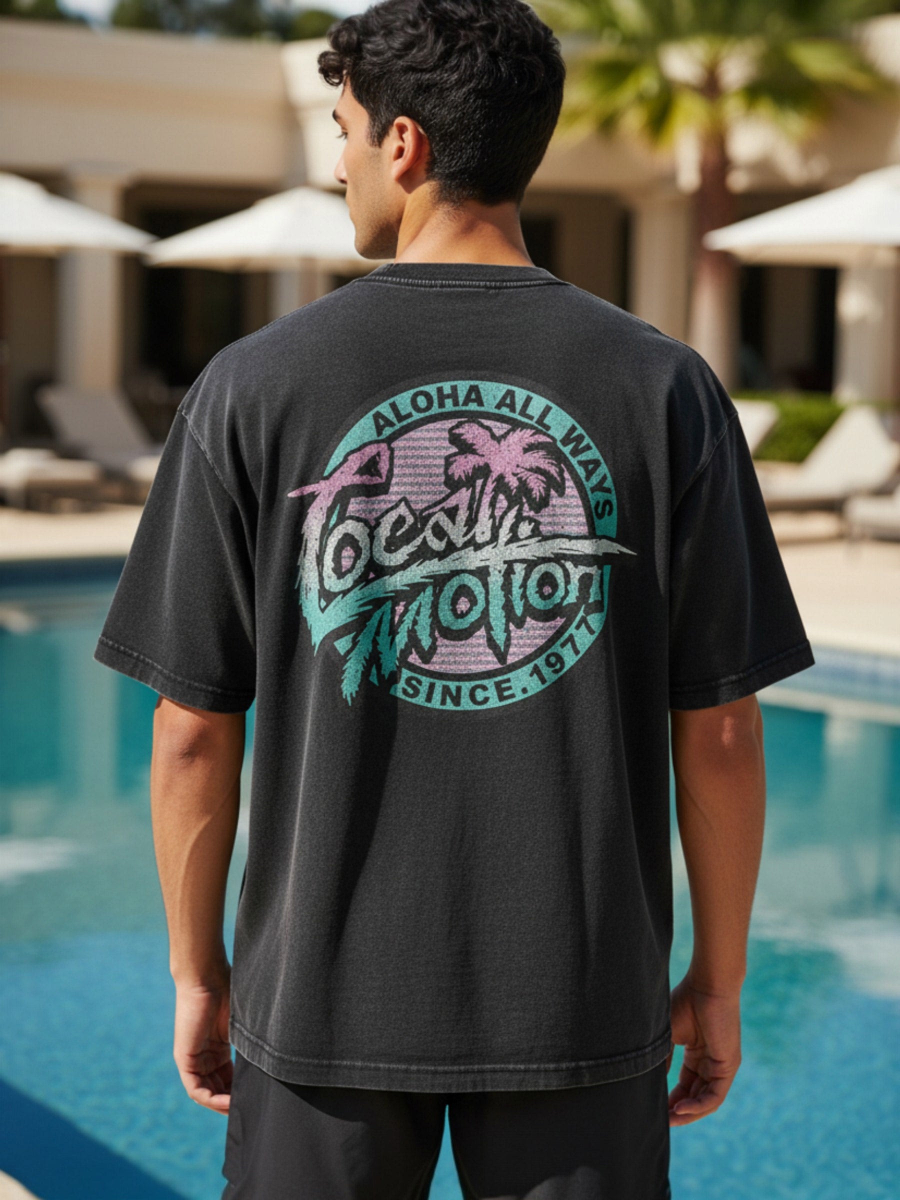 パウダーブリーチTシャツ - BLK