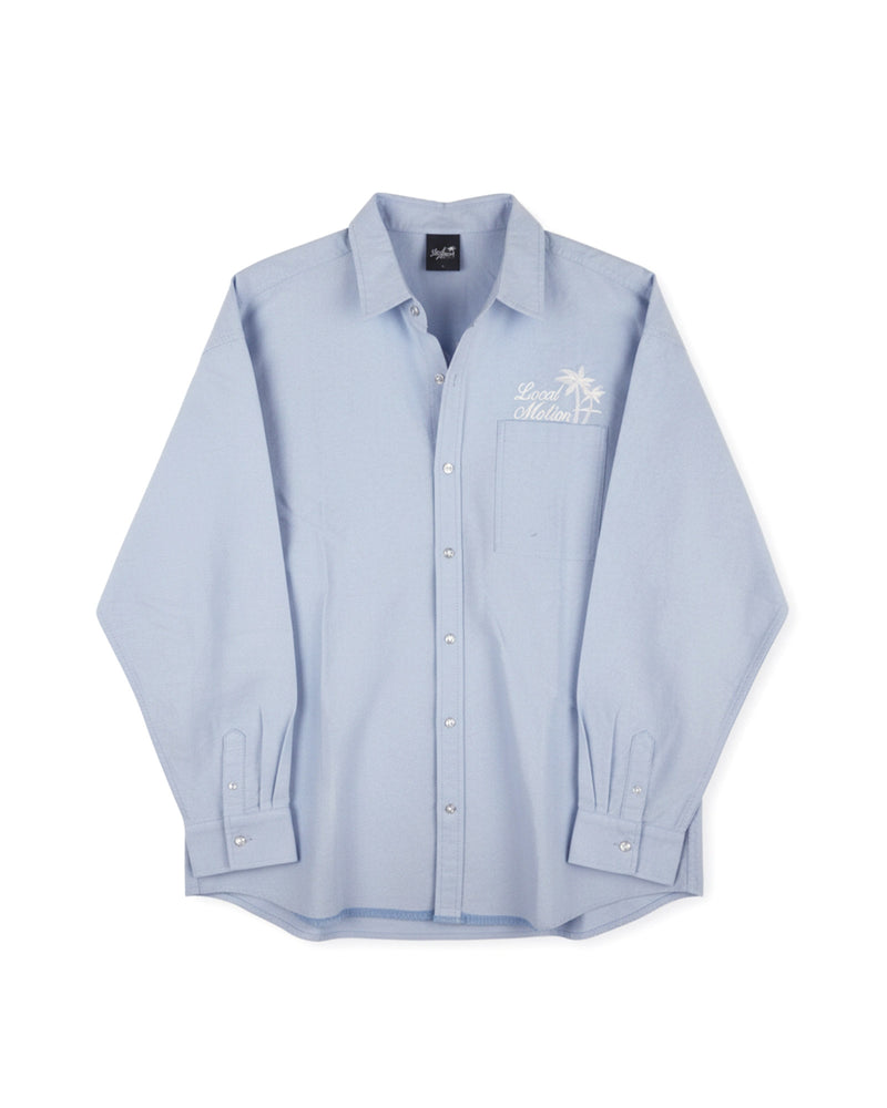 オックスフォード刺繍 長袖シャツ