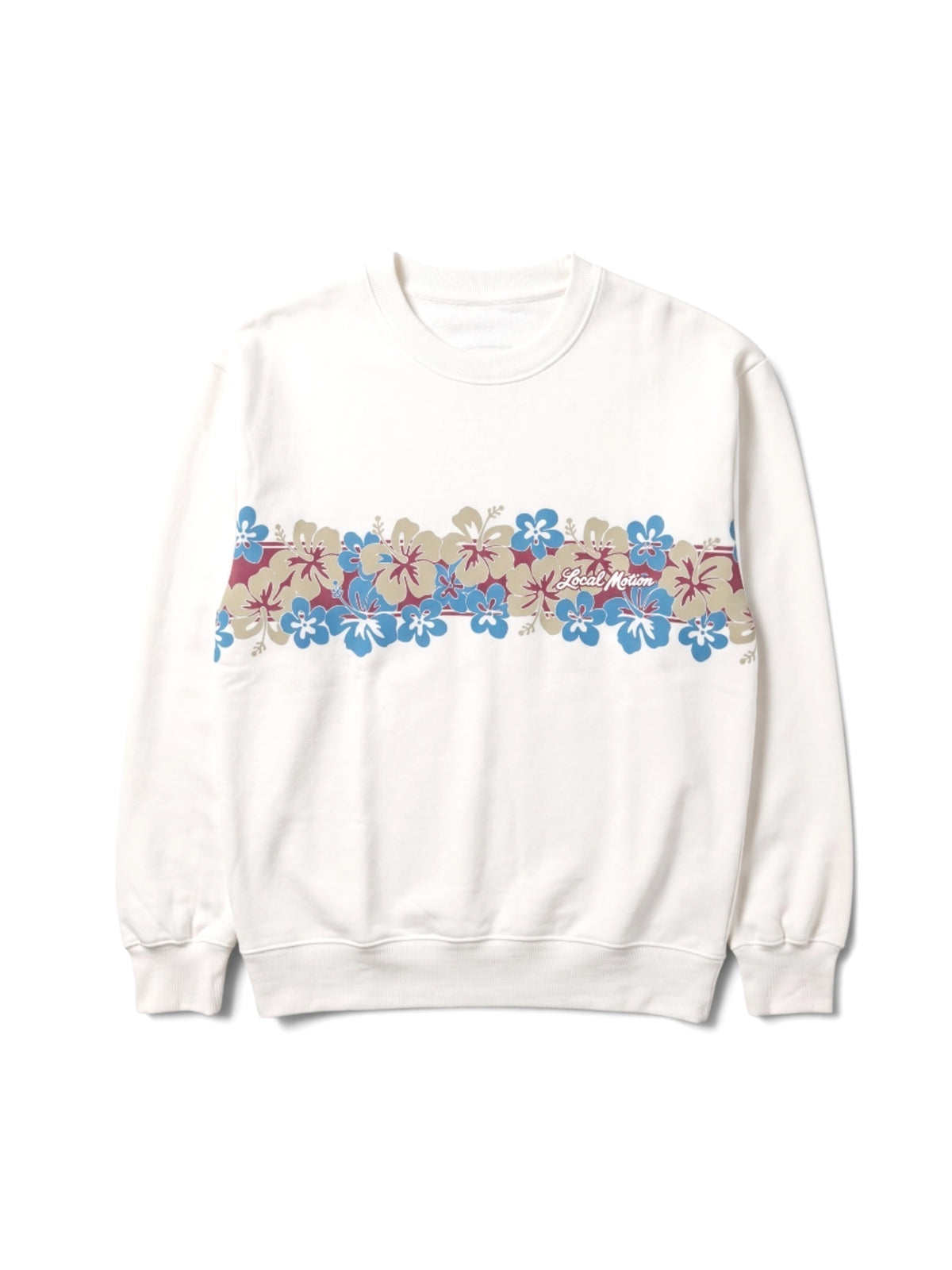 フロントバンドハイビスカスプリントスウェット - WHT