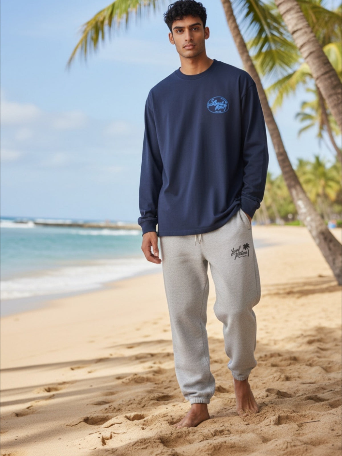 ニューオーバル 長袖Tシャツ -  NVY