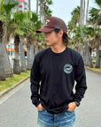 サークルロゴ長袖Tシャツ -  BLK