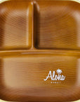 ALOHA木目スクエアワンプレートL A-YELLOW